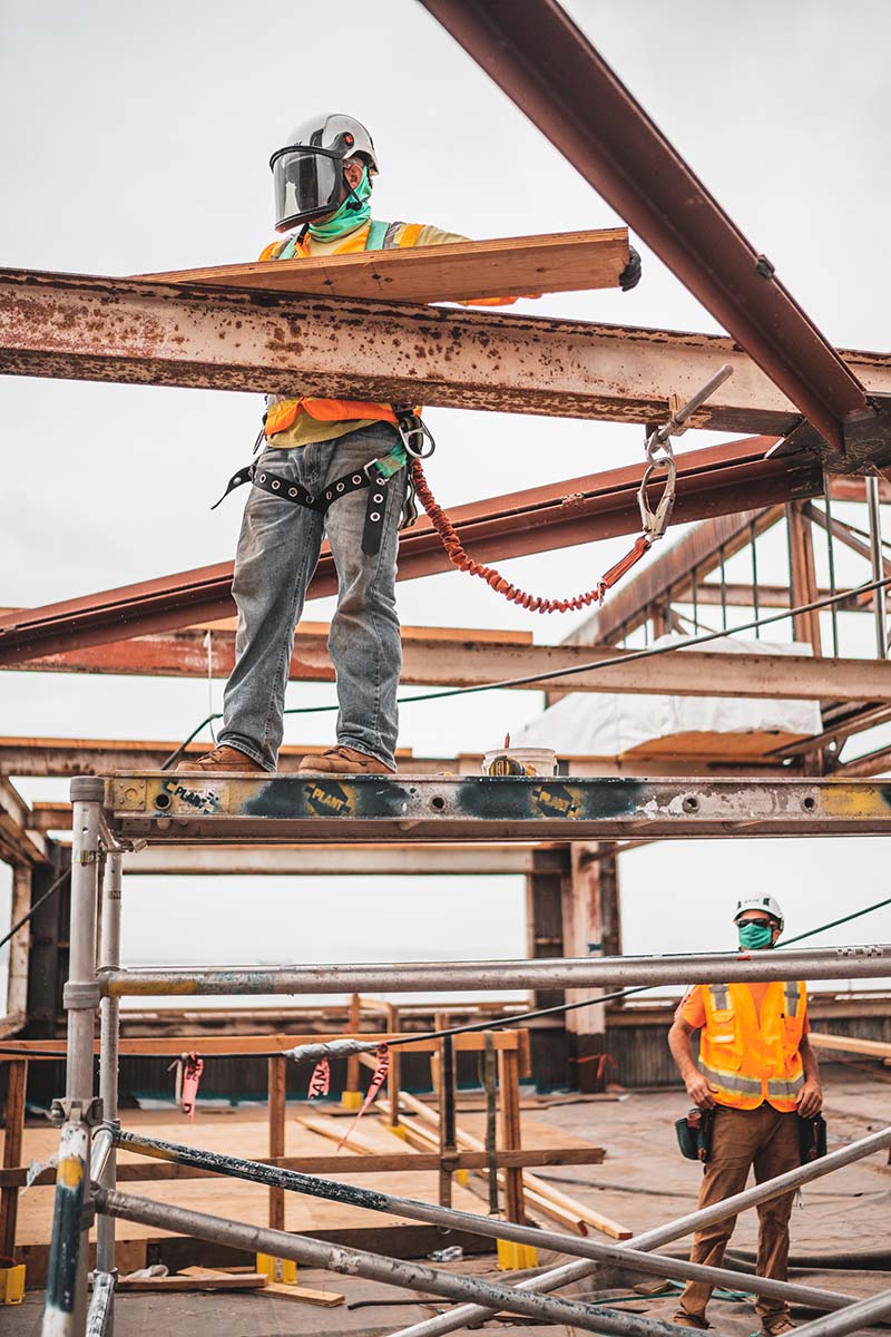 Men working at construction site